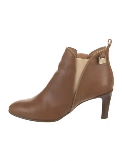 Pre-owned Chloé Leather Chelsea Boots In Brown