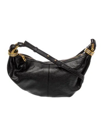 Pre-owned Chloé Leather Chloe Bracelet Medium, Medium In Black