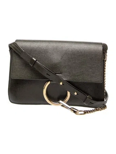 Pre-owned Chloé Leather Chloe Faye Small In Green
