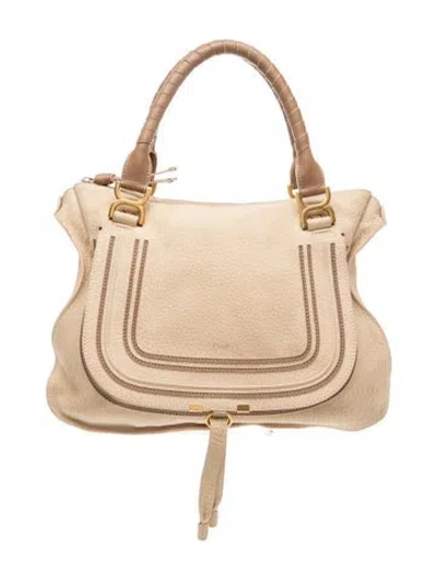 Pre-owned Chloé Leather Chloe Marcie Medium In Brown