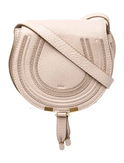 Pre-owned Chloé Leather Chloe Marcie Mini In Neutrals