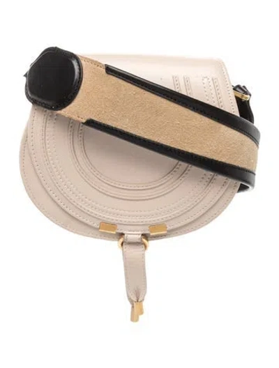 Pre-owned Chloé Leather Chloe Marcie Small In Neutrals