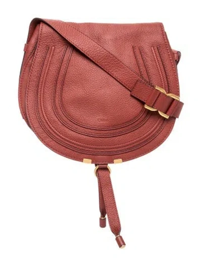 Pre-owned Chloé Leather Chloe Marcie Small In Red