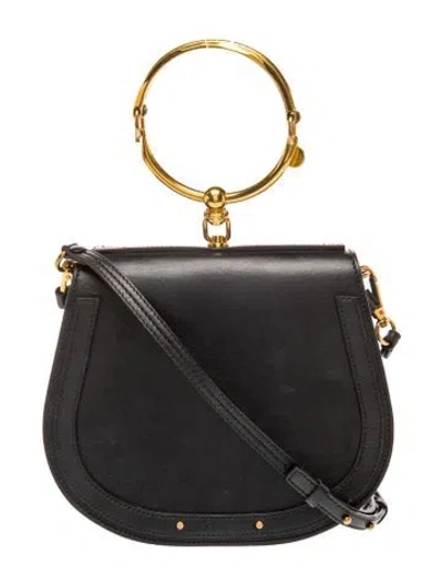 Pre-owned Chloé Leather Chloe Nile Medium In Black