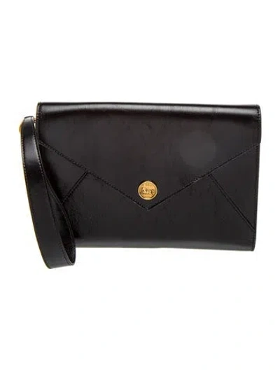 Pre-owned Chloé Leather Clutch 2025 In Black