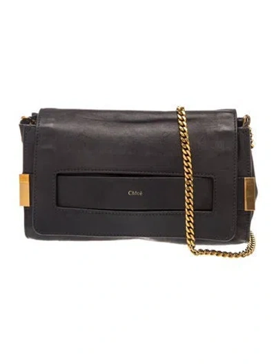 Pre-owned Chloé Leather Clutch In Black