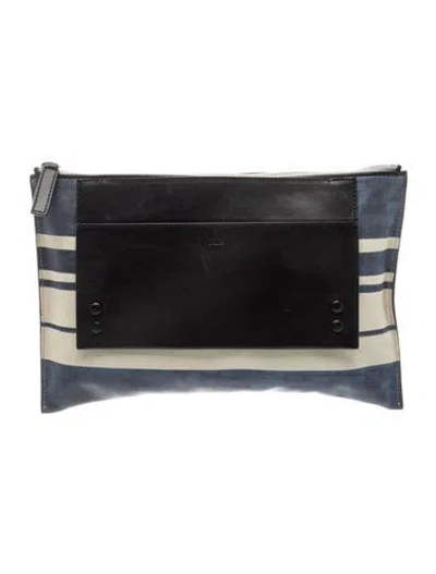 Pre-owned Chloé Leather Clutch In Blue