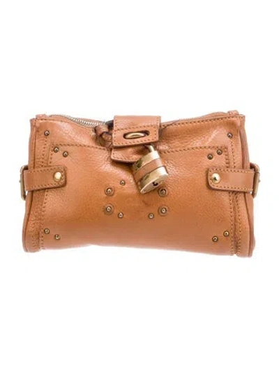 Pre-owned Chloé Leather Clutch In Brown
