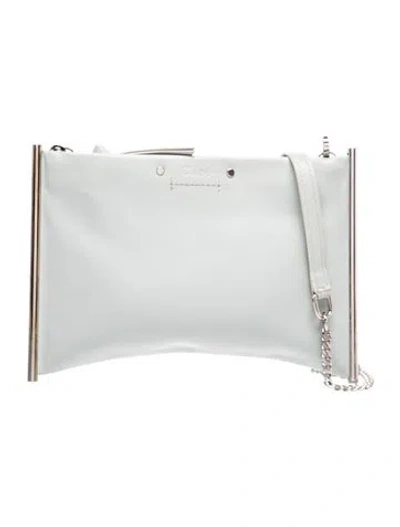 Pre-owned Chloé Leather Clutch In Gray