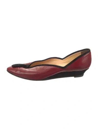 Pre-owned Chloé Leather Colorblock Pattern Mules In Black