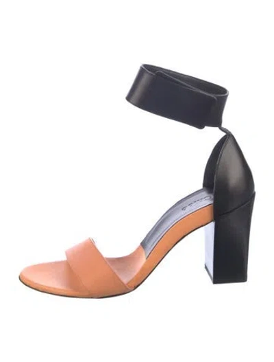 Pre-owned Chloé Leather Colorblock Pattern Sandals In Blue