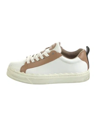 Pre-owned Chloé Leather Colorblock Pattern Sneakers In Multi