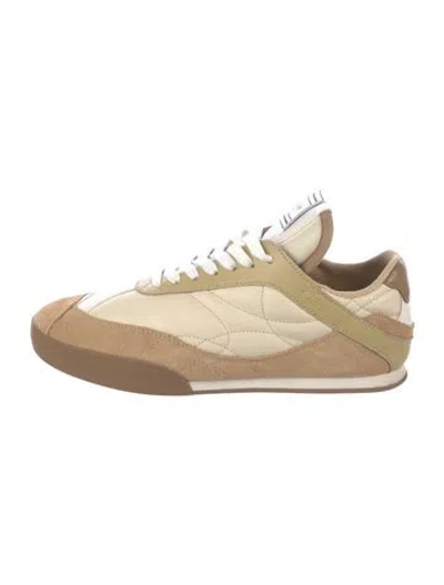Pre-owned Chloé Leather Colorblock Pattern Sneakers In Neutral