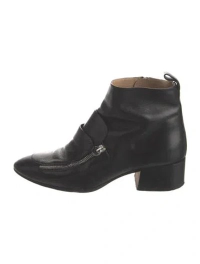 Pre-owned Chloé Leather Combat Boots In Black