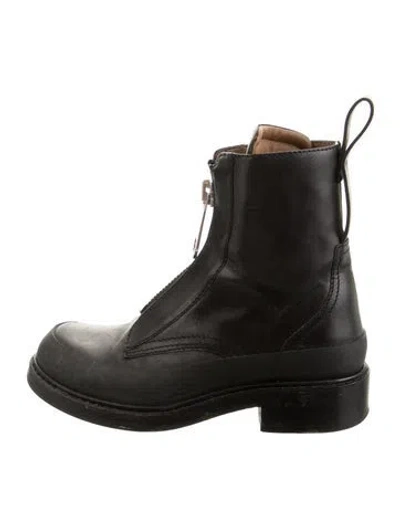 Pre-owned Chloé Leather Combat Boots In Black
