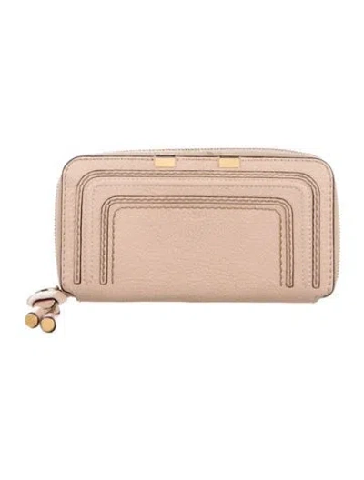 Pre-owned Chloé Leather Continental Wallet In Pink