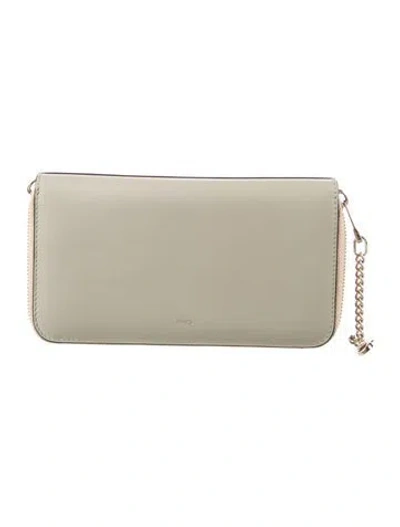 Pre-owned Chloé Leather Continental Wallet W/ Tags In Neutrals