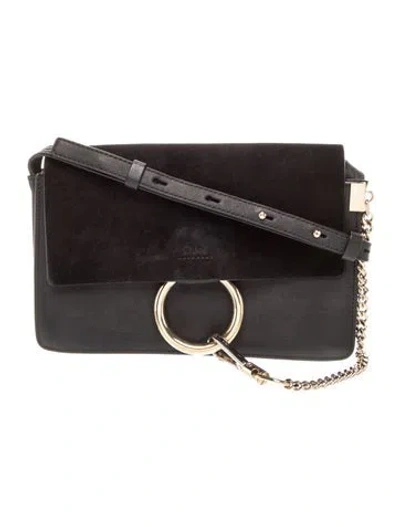 Pre-owned Chloé Leather Crossbody Bag In Black