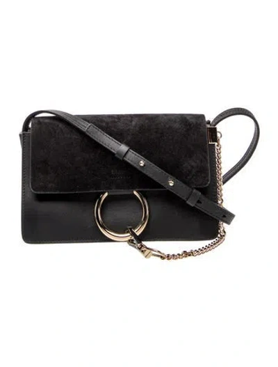 Pre-owned Chloé Leather Crossbody Bag In Black