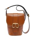 Chloé Mini Leather Saddle Bag In Brown