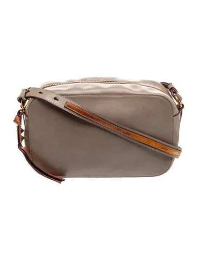 Pre-owned Chloé Leather Crossbody Bag In Gray