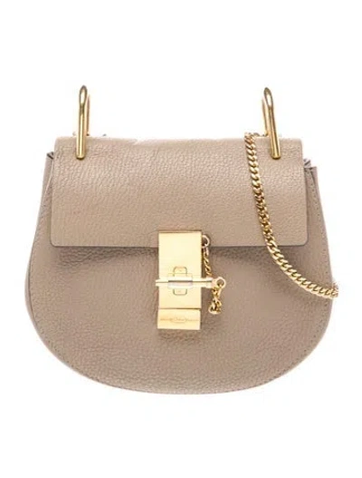 Pre-owned Chloé Leather Crossbody Bag In Gray