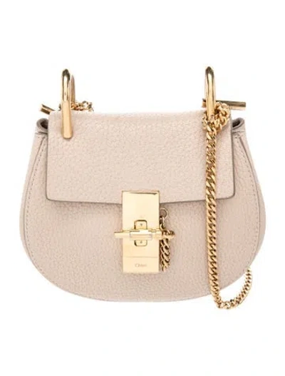 Pre-owned Chloé Leather Crossbody Bag In Neutral