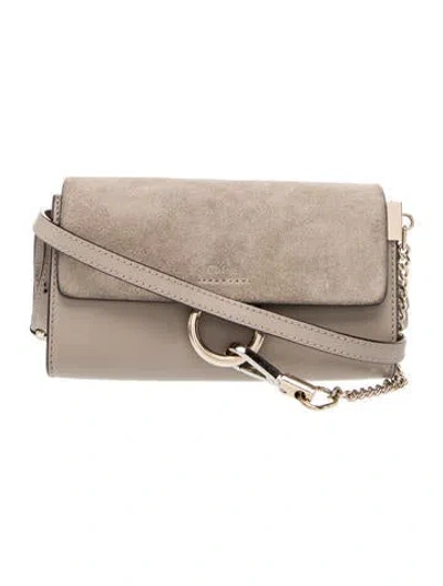 Pre-owned Chloé Leather Crossbody Bag In Neutral