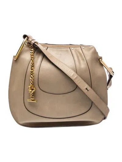Pre-owned Chloé Leather Crossbody Bag In Neutral