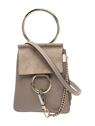 Pre-owned Chloé Leather Crossbody Bag In Neutral