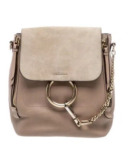 Pre-owned Chloé Leather Crossbody Bag In Neutral