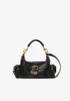 Chloé Medium Double Carry Leather Shoulder Bag In Black