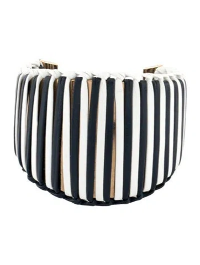 Pre-owned Chloé Leather Cuff Bracelet, 6" In Multi