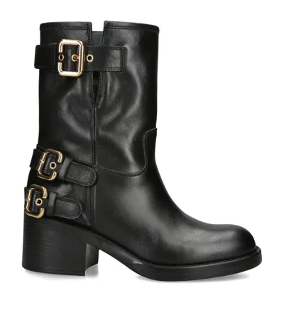 CHLOÉ CHLOÉ LEATHER DAKOTA ANKLE BOOTS 60