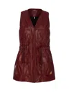 Chloé Oversized Plonge Leather Utility Vest In Purple