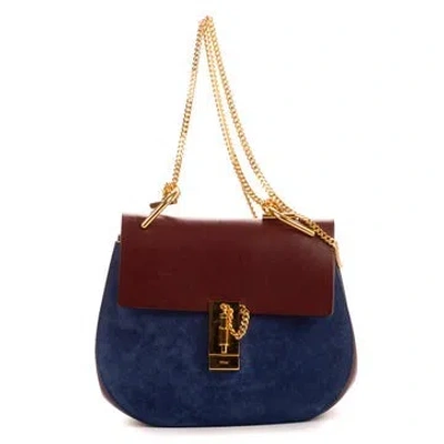 Pre-owned Chloé Leather Drew In Blue