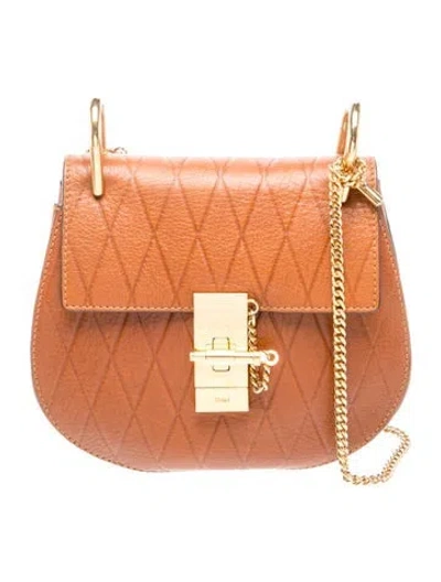 Pre-owned Chloé Leather Drew Crossbody In Brown