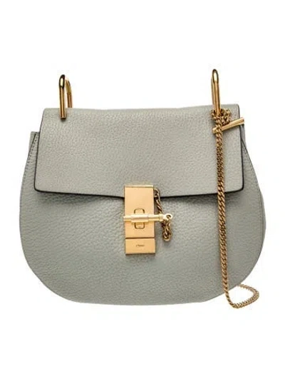 Pre-owned Chloé Leather Drew In Gray