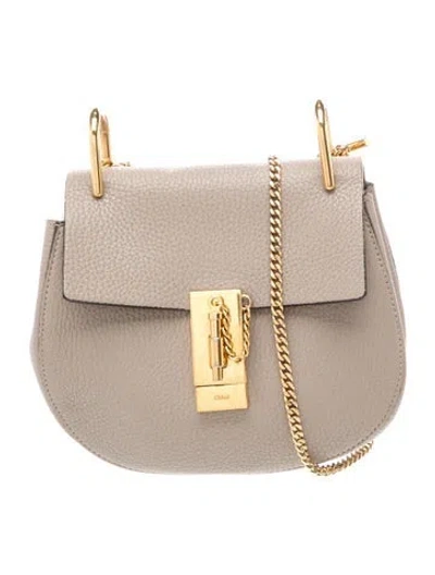 Pre-owned Chloé Leather Drew In Gray