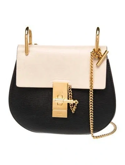 Pre-owned Chloé Leather Drew Mini In Black