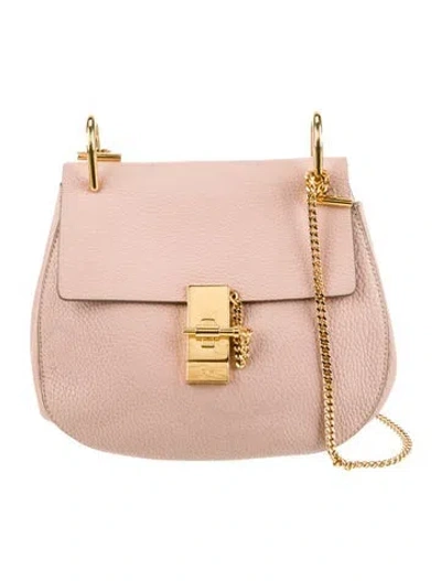 Pre-owned Chloé Leather Drew Mini In Pink