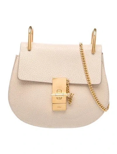 Pre-owned Chloé Leather Drew In Neutral
