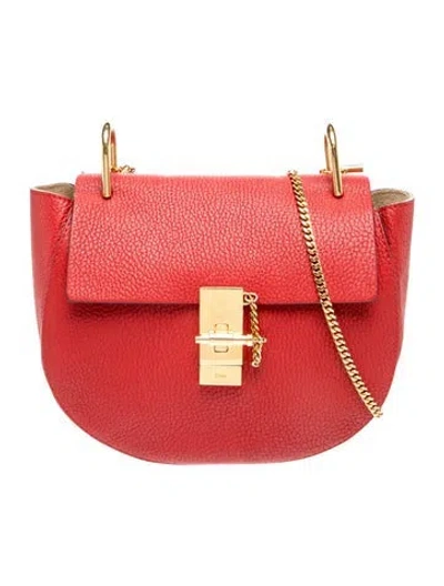 Pre-owned Chloé Leather Drew In Red