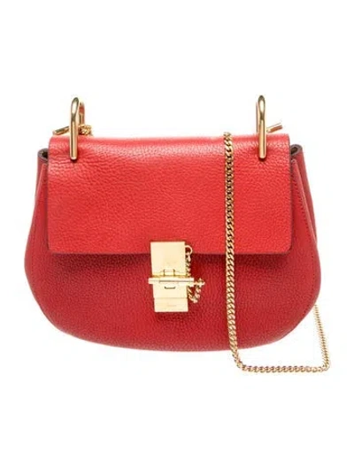 Pre-owned Chloé Leather Drew In Red