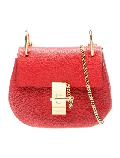 Pre-owned Chloé Leather Drew In Red