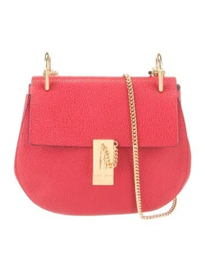 Pre-owned Chloé Leather Drew Small In Red