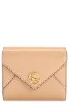 Chloé Leather Envelope Trifold Wallet In Brown