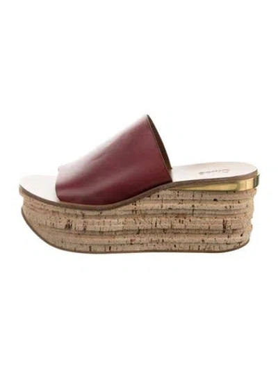 Pre-owned Chloé Leather Espadrilles In Brown