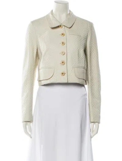 Pre-owned Chloé Leather Evening Jacket In Yellow