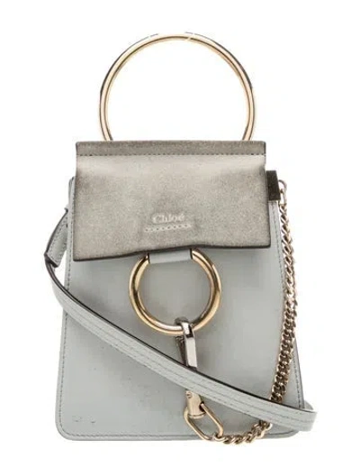 Pre-owned Chloé Leather Faye Bracelet Small, Small In Blue